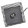 Simple Designs 10 1/4"H Black Geometric Metal Accent Lamp
