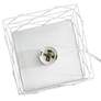 Simple Designs 10 1/4"H White Geometric Metal Accent Lamp