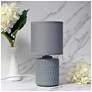 1_Simple Designs 10" Chic Glow Mini Floral Ceramic Tb Lp, Mono Drum Shde, GRY