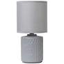 3_Simple Designs 10" Chic Glow Mini Floral Ceramic Tb Lp, Mono Drum Shde, GRY more views