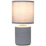 4_Simple Designs 10" Chic Glow Mini Floral Ceramic Tb Lp, Mono Drum Shde, GRY more views