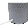 Simple Designs 10" Chic Glow Mini Floral Ceramic Tb Lp, Mono Drum Shde, GRY