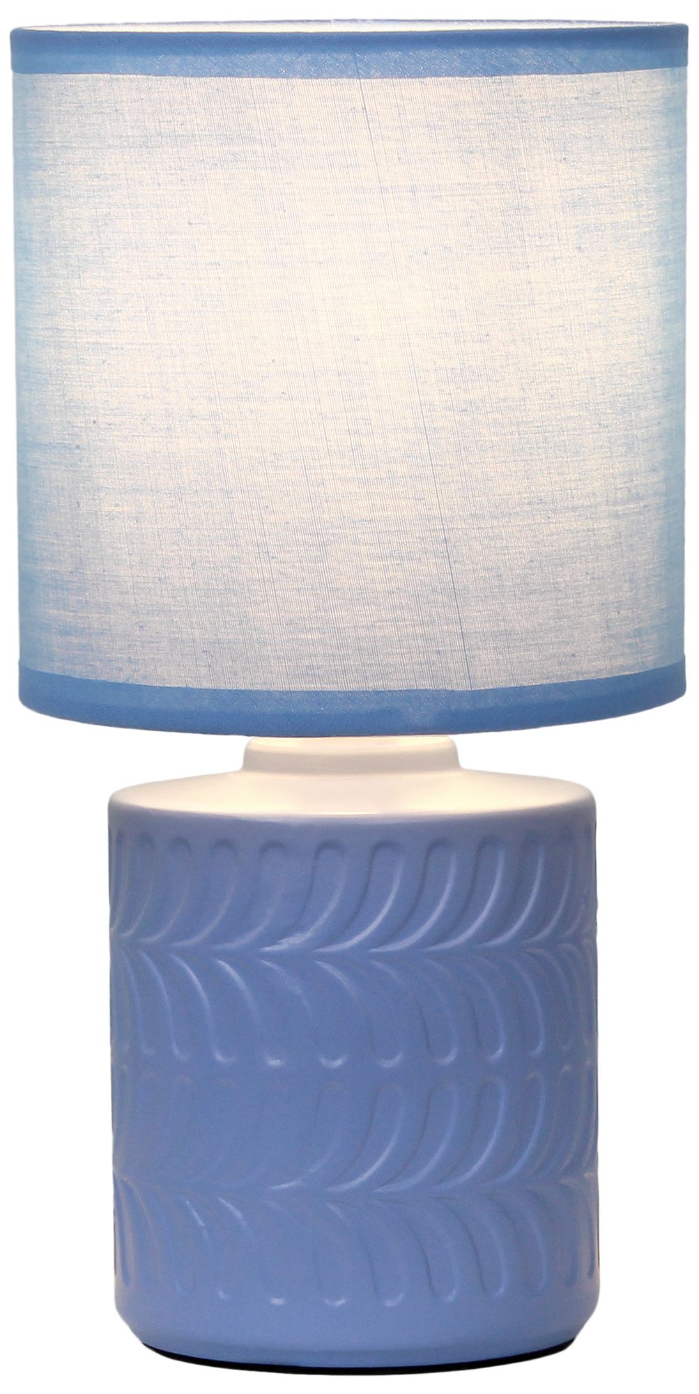 Image 4 Simple Designs 10" Chic Glow Mini Floral Crmc Tb Lp, Mono Drum Shade, Blue more views
