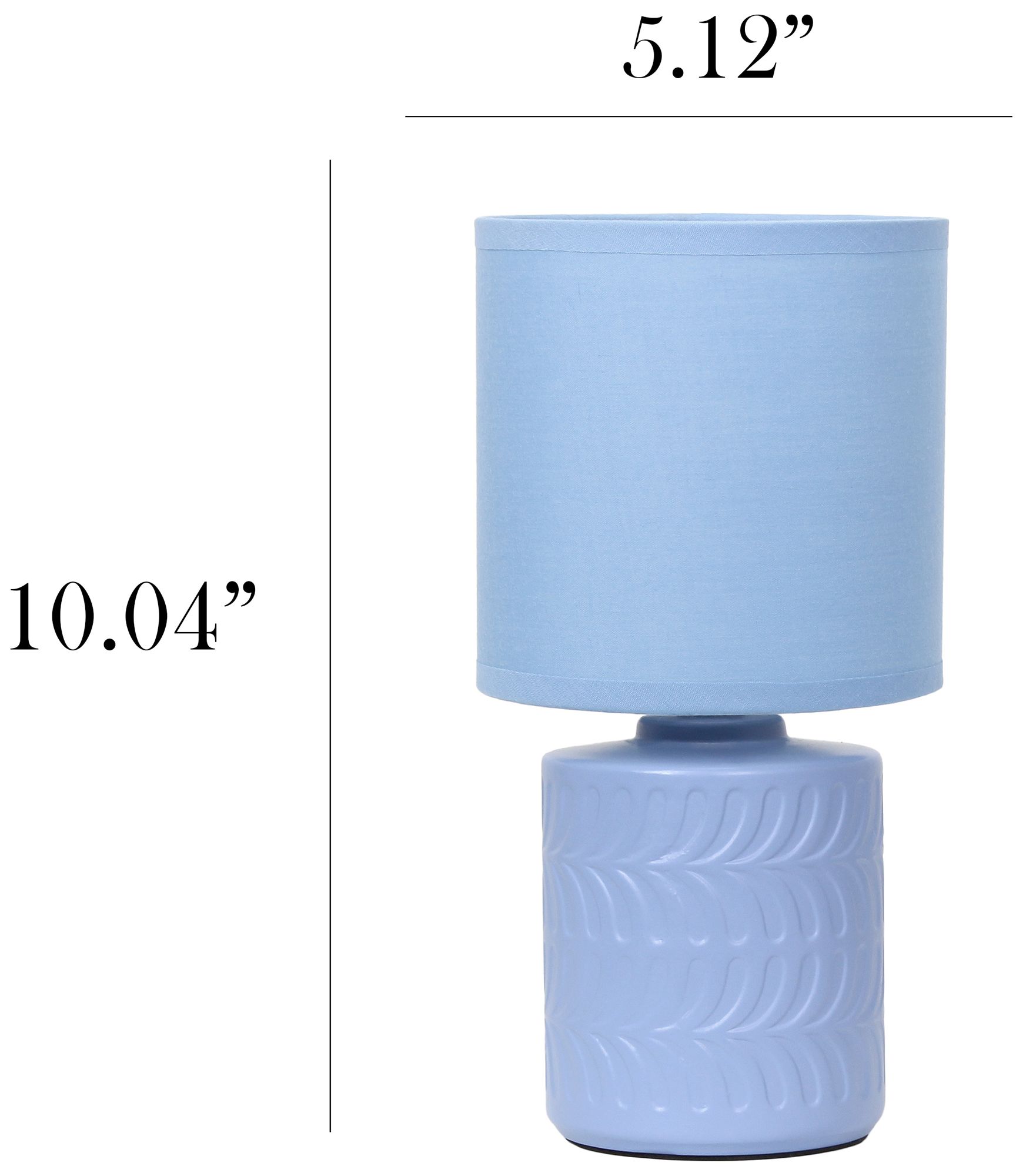 Simple Designs 10" Chic Glow Mini Floral Crmc Tb Lp, Mono Drum Shade, Blue