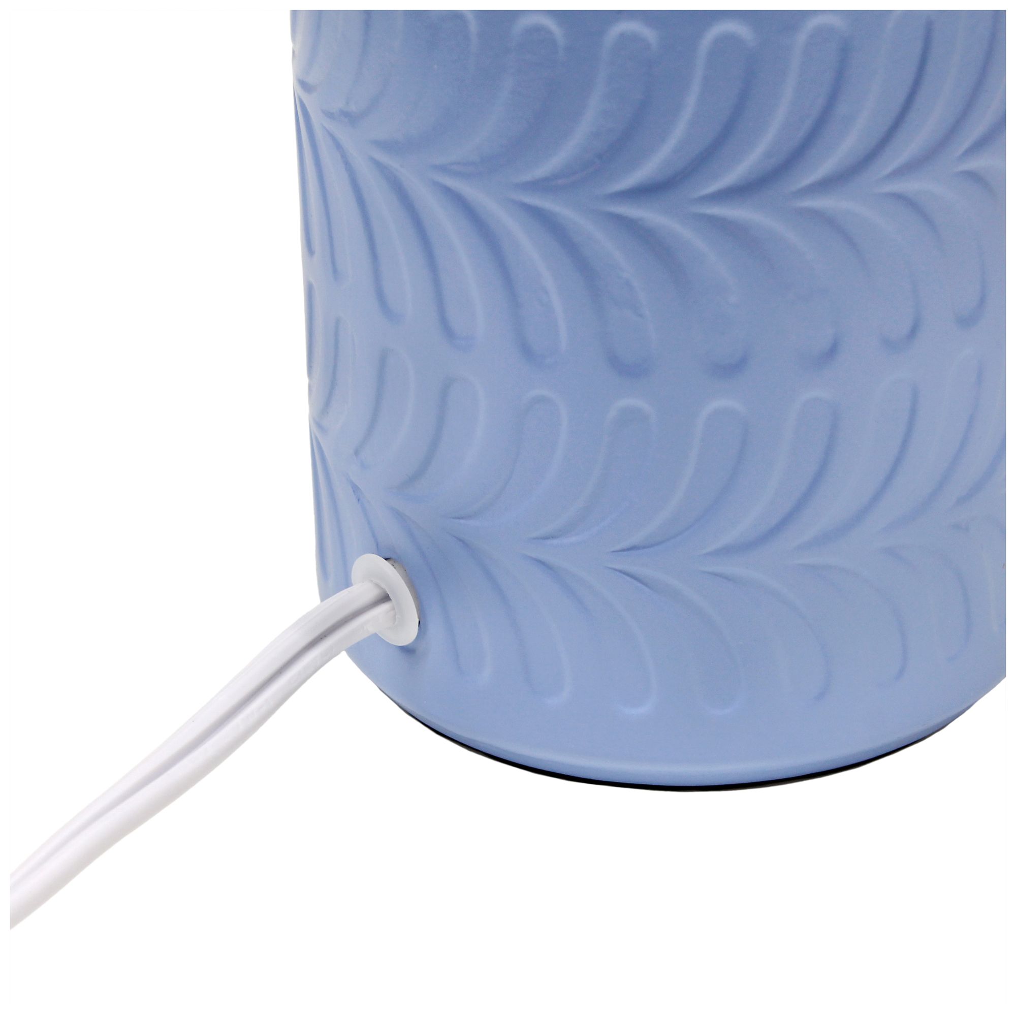 Simple Designs 10" Chic Glow Mini Floral Crmc Tb Lp, Mono Drum Shade, Blue