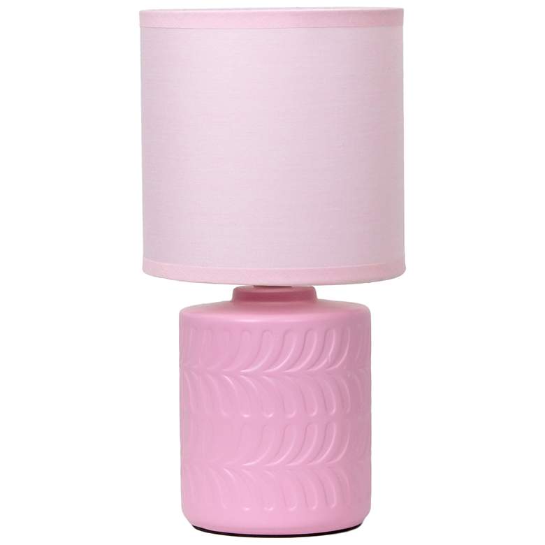 Image 2 Simple Designs 10" Chic Glow Mini Floral Crmc Tb Lp, Mono Drum Shade, Pink