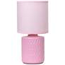 2_Simple Designs 10" Chic Glow Mini Floral Crmc Tb Lp, Mono Drum Shade, Pink