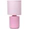Simple Designs 10" Chic Glow Mini Floral Crmc Tb Lp, Mono Drum Shade, Pink