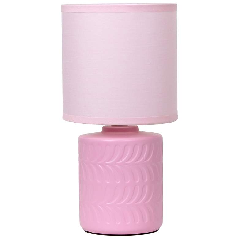 Image 3 Simple Designs 10" Chic Glow Mini Floral Crmc Tb Lp, Mono Drum Shade, Pink more views