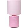 3_Simple Designs 10" Chic Glow Mini Floral Crmc Tb Lp, Mono Drum Shade, Pink more views