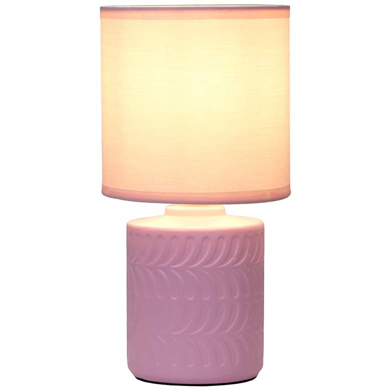Image 4 Simple Designs 10" Chic Glow Mini Floral Crmc Tb Lp, Mono Drum Shade, Pink more views