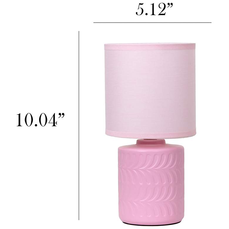Image 5 Simple Designs 10" Chic Glow Mini Floral Crmc Tb Lp, Mono Drum Shade, Pink more views