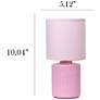 5_Simple Designs 10" Chic Glow Mini Floral Crmc Tb Lp, Mono Drum Shade, Pink more views