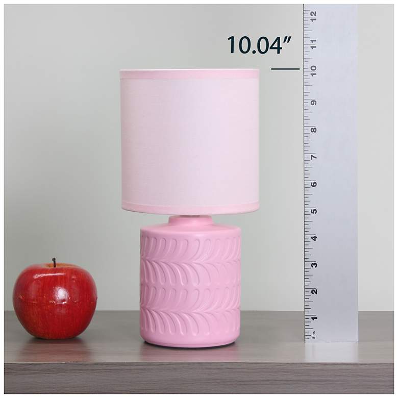 Image 7 Simple Designs 10" Chic Glow Mini Floral Crmc Tb Lp, Mono Drum Shade, Pink more views