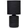 Simple Designs 10" Chic Glow Mini Floral Crmc Tb Lp, Mono Drum Shd, Black