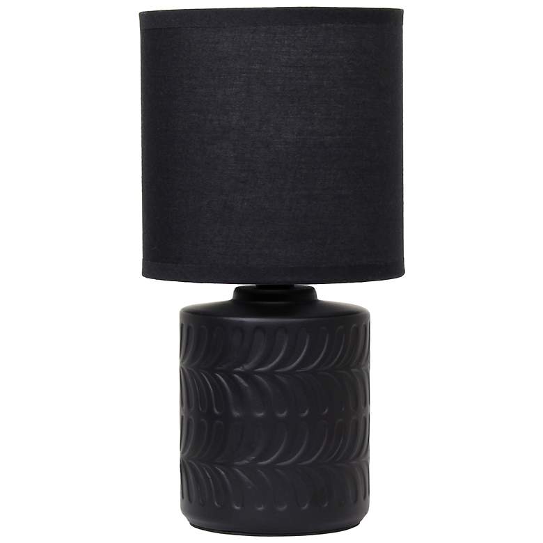 Image 3 Simple Designs 10" Chic Glow Mini Floral Crmc Tb Lp, Mono Drum Shd, Black more views