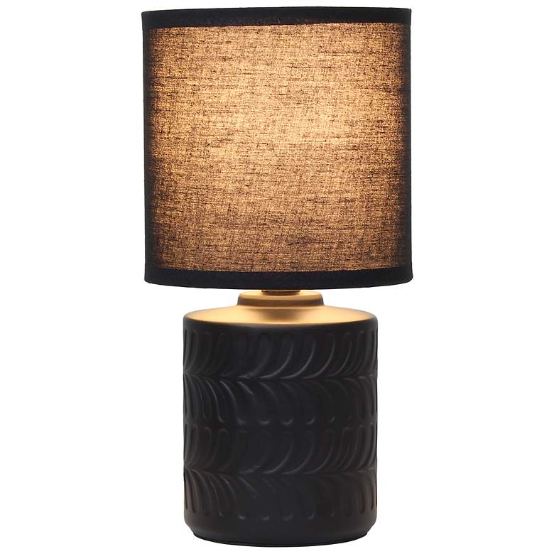 Image 4 Simple Designs 10" Chic Glow Mini Floral Crmc Tb Lp, Mono Drum Shd, Black more views