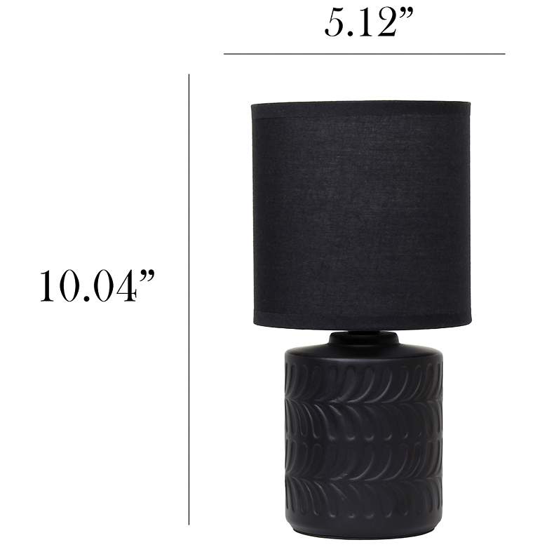 Image 5 Simple Designs 10" Chic Glow Mini Floral Crmc Tb Lp, Mono Drum Shd, Black more views