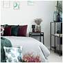 6_Simple Designs 10" Chic Glow Mini Floral Crmc Tb Lp, Mono Drum Shd, Black more views