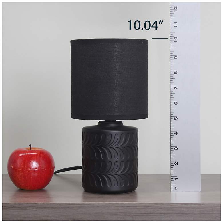 Image 7 Simple Designs 10" Chic Glow Mini Floral Crmc Tb Lp, Mono Drum Shd, Black more views