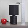 7_Simple Designs 10" Chic Glow Mini Floral Crmc Tb Lp, Mono Drum Shd, Black more views