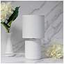 1_Simple Designs 10" Chic Glow Mini Floral Tb Lp, Mono Drum Shade, Off Wht