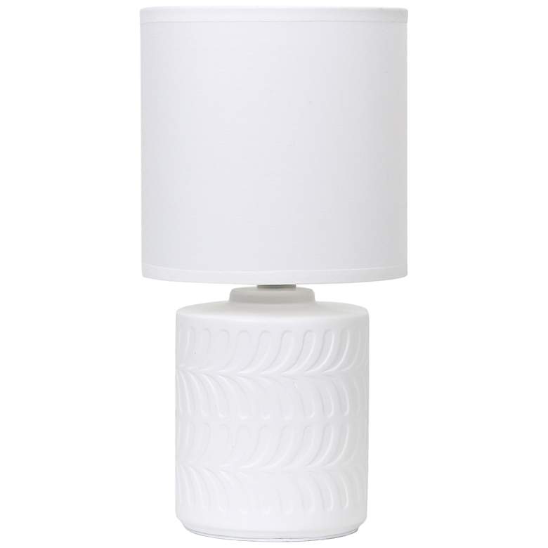 Image 3 Simple Designs 10" Chic Glow Mini Floral Tb Lp, Mono Drum Shade, Off Wht more views