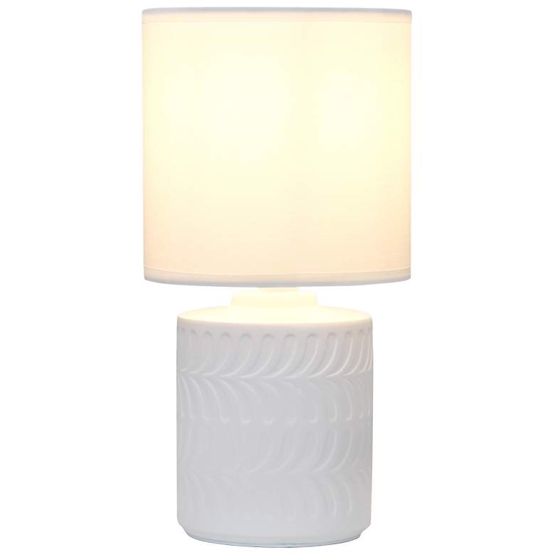 Image 4 Simple Designs 10" Chic Glow Mini Floral Tb Lp, Mono Drum Shade, Off Wht more views