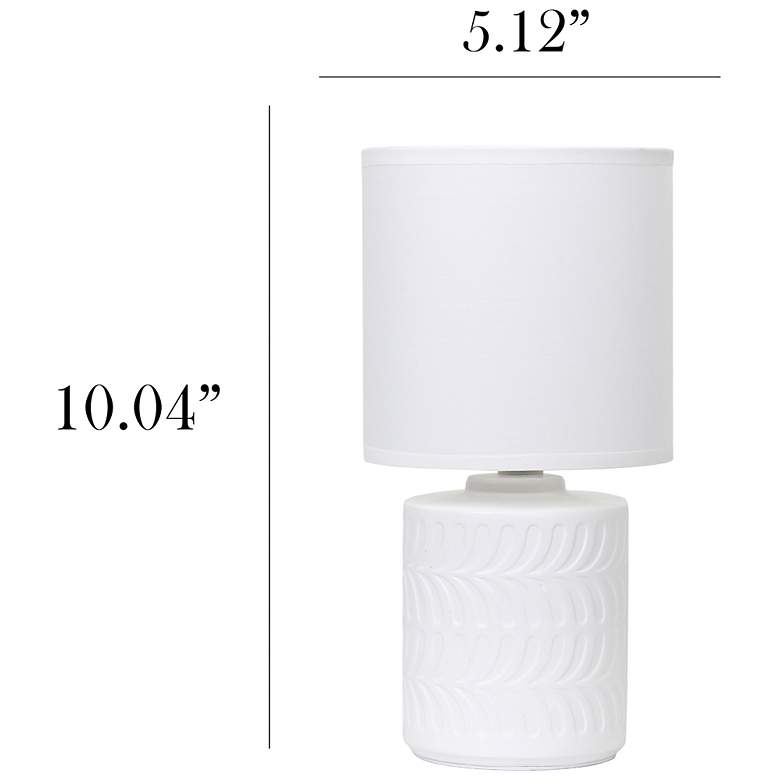 Image 5 Simple Designs 10" Chic Glow Mini Floral Tb Lp, Mono Drum Shade, Off Wht more views