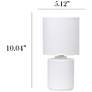 5_Simple Designs 10" Chic Glow Mini Floral Tb Lp, Mono Drum Shade, Off Wht more views