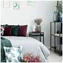 6_Simple Designs 10" Chic Glow Mini Floral Tb Lp, Mono Drum Shade, Off Wht more views