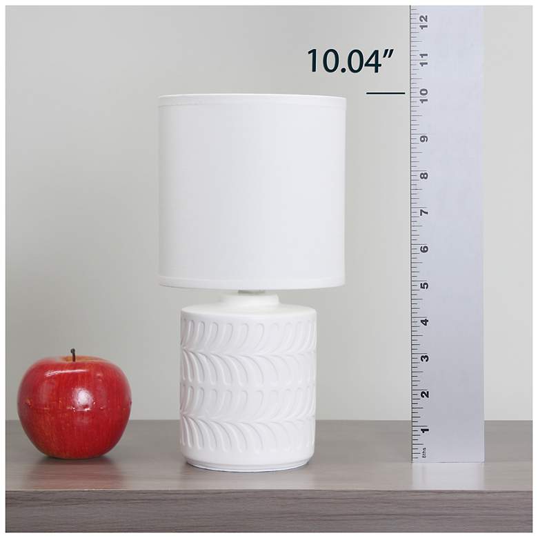 Image 7 Simple Designs 10" Chic Glow Mini Floral Tb Lp, Mono Drum Shade, Off Wht more views
