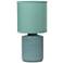 Simple Designs 10" Chic Glow Mini Floral Tb Lp, Mono Drum Shd, SFM Green