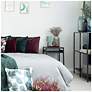 3_Simple Designs 10" Chic Glow Mini Floral Tb Lp, Mono Drum Shd, SFM Green more views