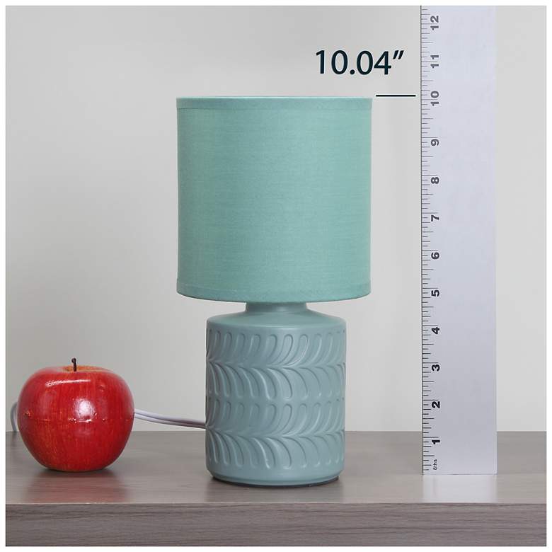 Image 4 Simple Designs 10" Chic Glow Mini Floral Tb Lp, Mono Drum Shd, SFM Green more views