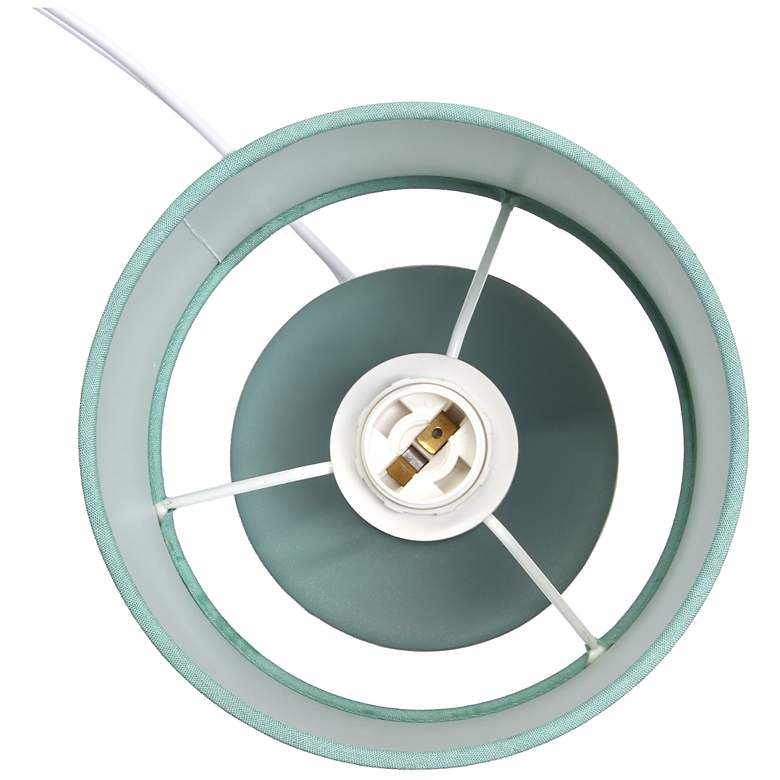 Image 5 Simple Designs 10" Chic Glow Mini Floral Tb Lp, Mono Drum Shd, SFM Green more views
