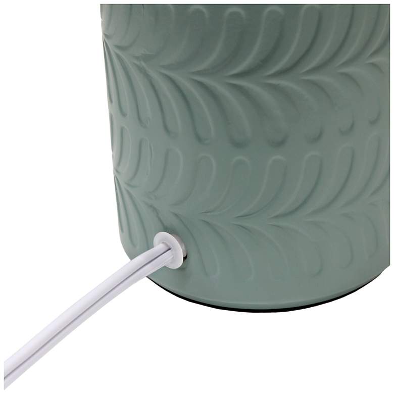 Image 7 Simple Designs 10" Chic Glow Mini Floral Tb Lp, Mono Drum Shd, SFM Green more views