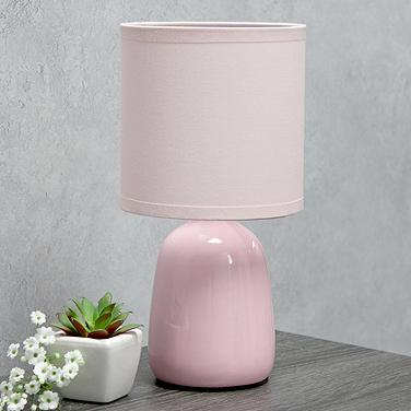 Simple Designs 10" High Light Pink Ceramic Accent Table Lamp