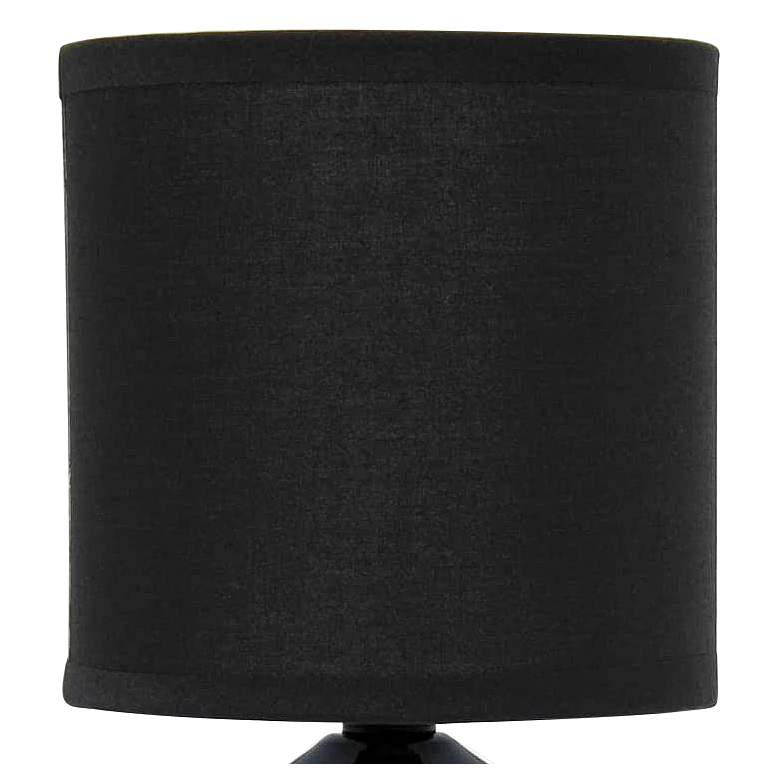 Image 2 Simple Designs 10 inch High Black Ceramic Accent Table Lamp more views