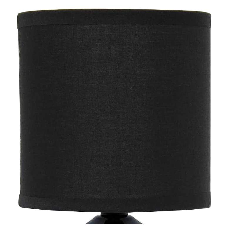 Image 2 Simple Designs 10" High Black Ceramic Accent Table Lamp more views
