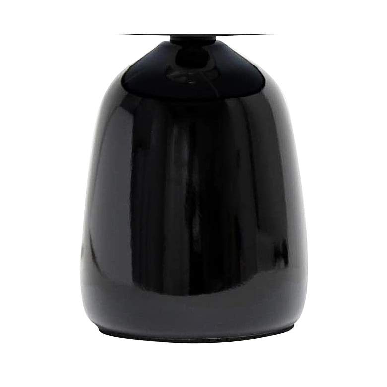 Image 3 Simple Designs 10 inch High Black Ceramic Accent Table Lamp more views