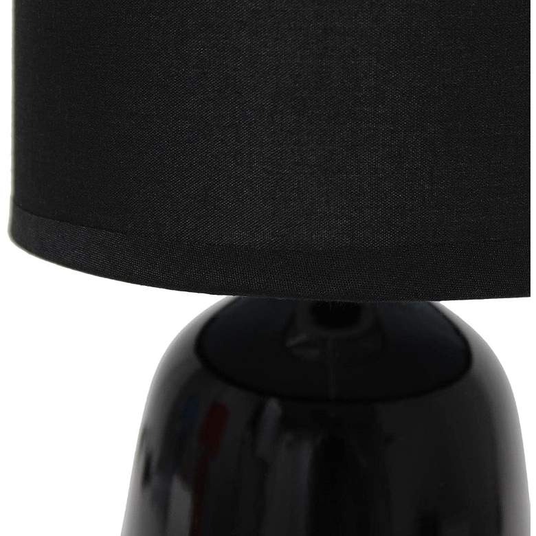 Image 4 Simple Designs 10" High Black Ceramic Accent Table Lamp more views