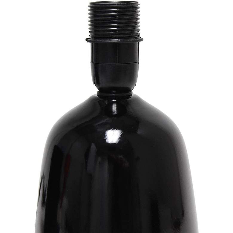 Image 6 Simple Designs 10" High Black Ceramic Accent Table Lamp more views
