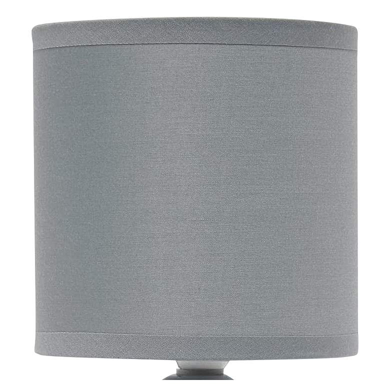 Image 3 Simple Designs 10" High Gray Ceramic Accent Table Lamp more views