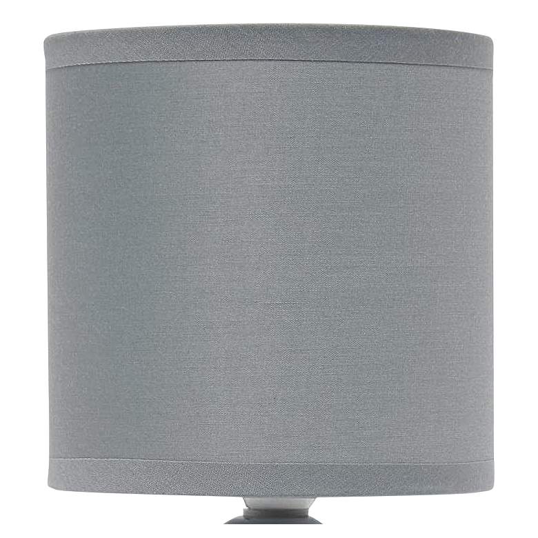 Image 3 Simple Designs 10" High Gray Ceramic Accent Table Lamp more views