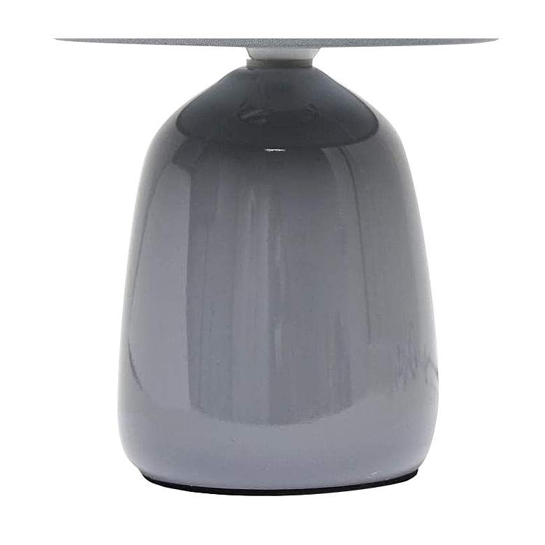 Image 4 Simple Designs 10" High Gray Ceramic Accent Table Lamp more views