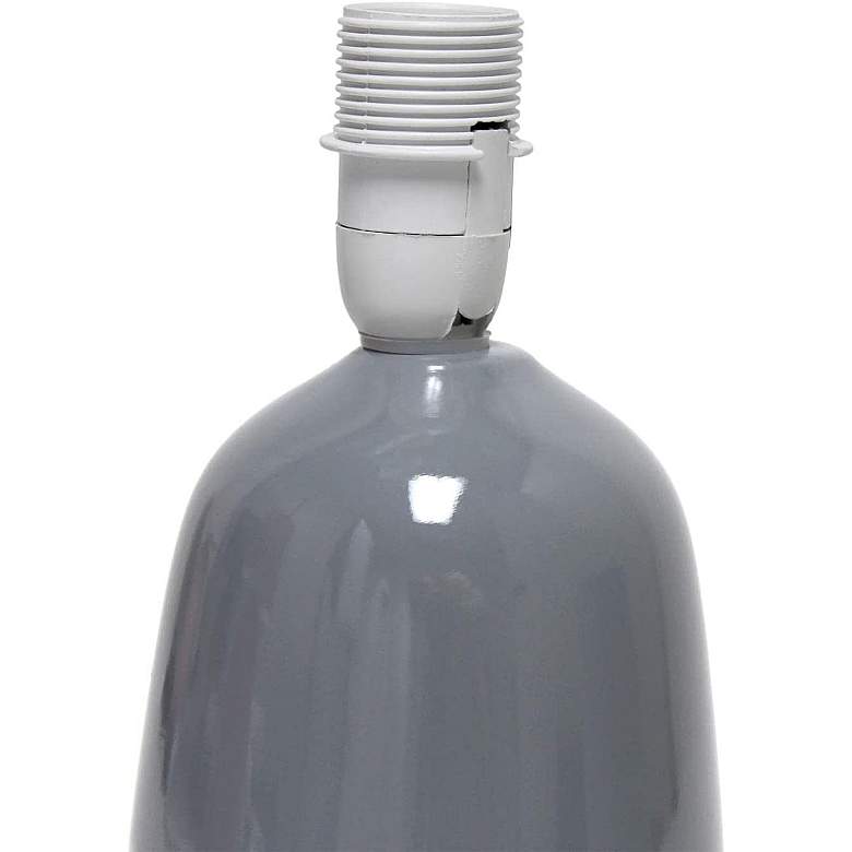 Image 6 Simple Designs 10" High Gray Ceramic Accent Table Lamp more views