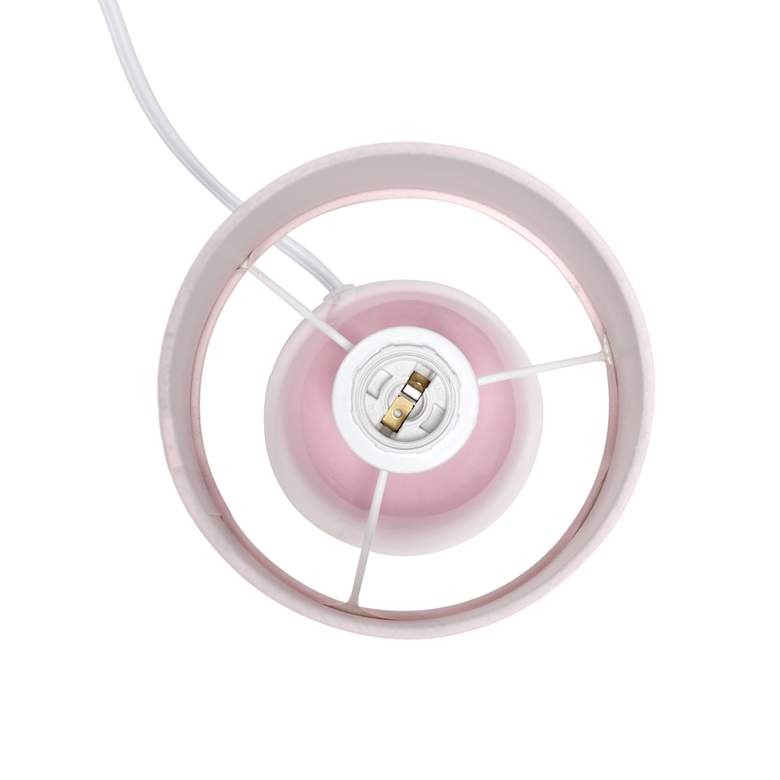 Image 3 Simple Designs 10" High Light Pink Ceramic Accent Table Lamp more views