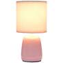 Simple Designs 10" High Light Pink Ceramic Accent Table Lamp
