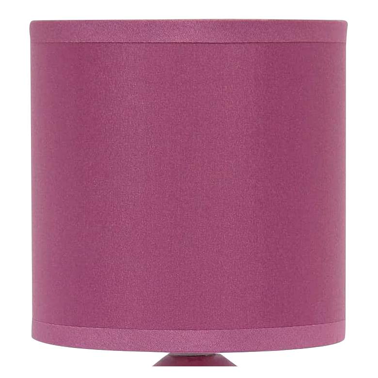 Image 3 Simple Designs 10 inch High Mauve Ceramic Accent Table Lamp more views
